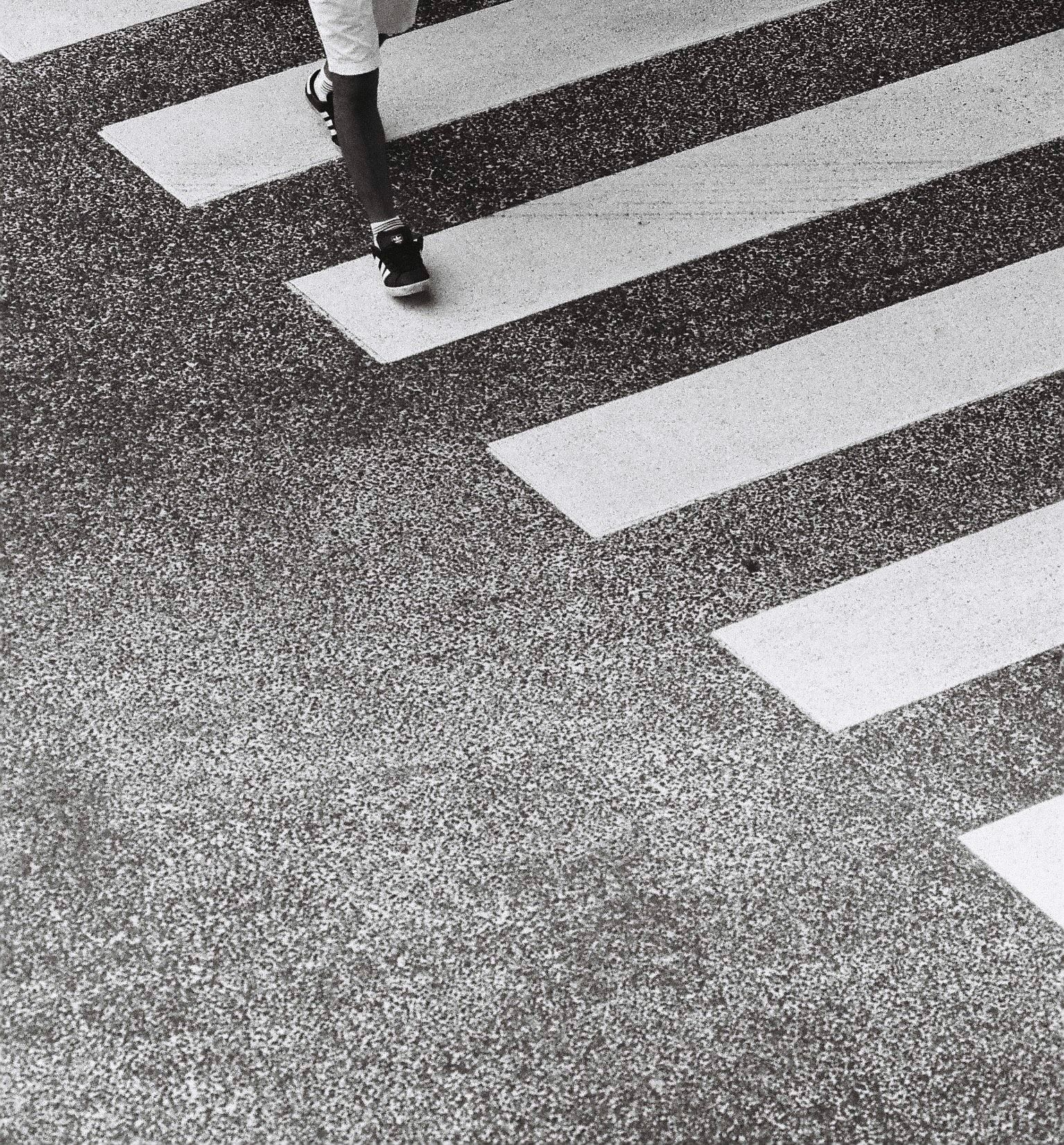 pedestrian crossing in tokyo shot on Ilford HP5 film