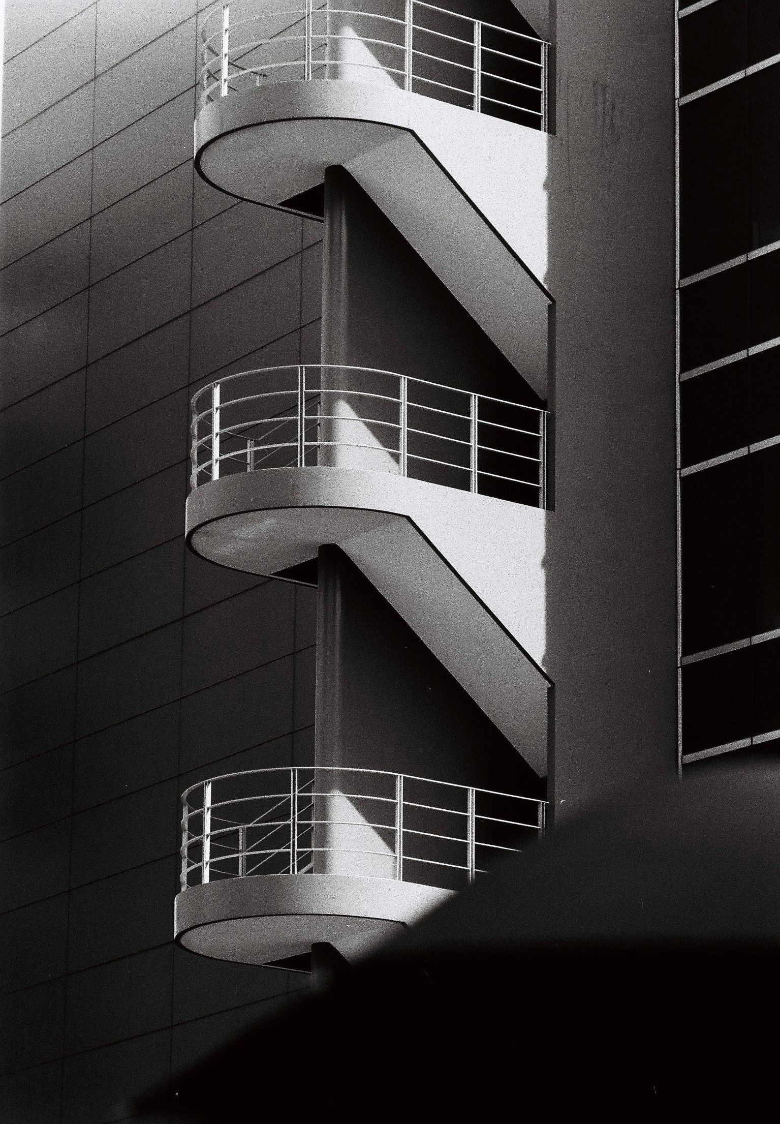 stairs in tokyo shot on ilford hp5 film