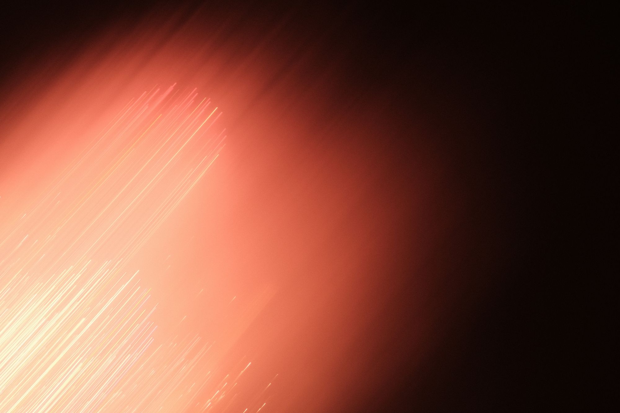 orange summer fireworks in tokyo, long exposure and abstract photography, sci-fi glow