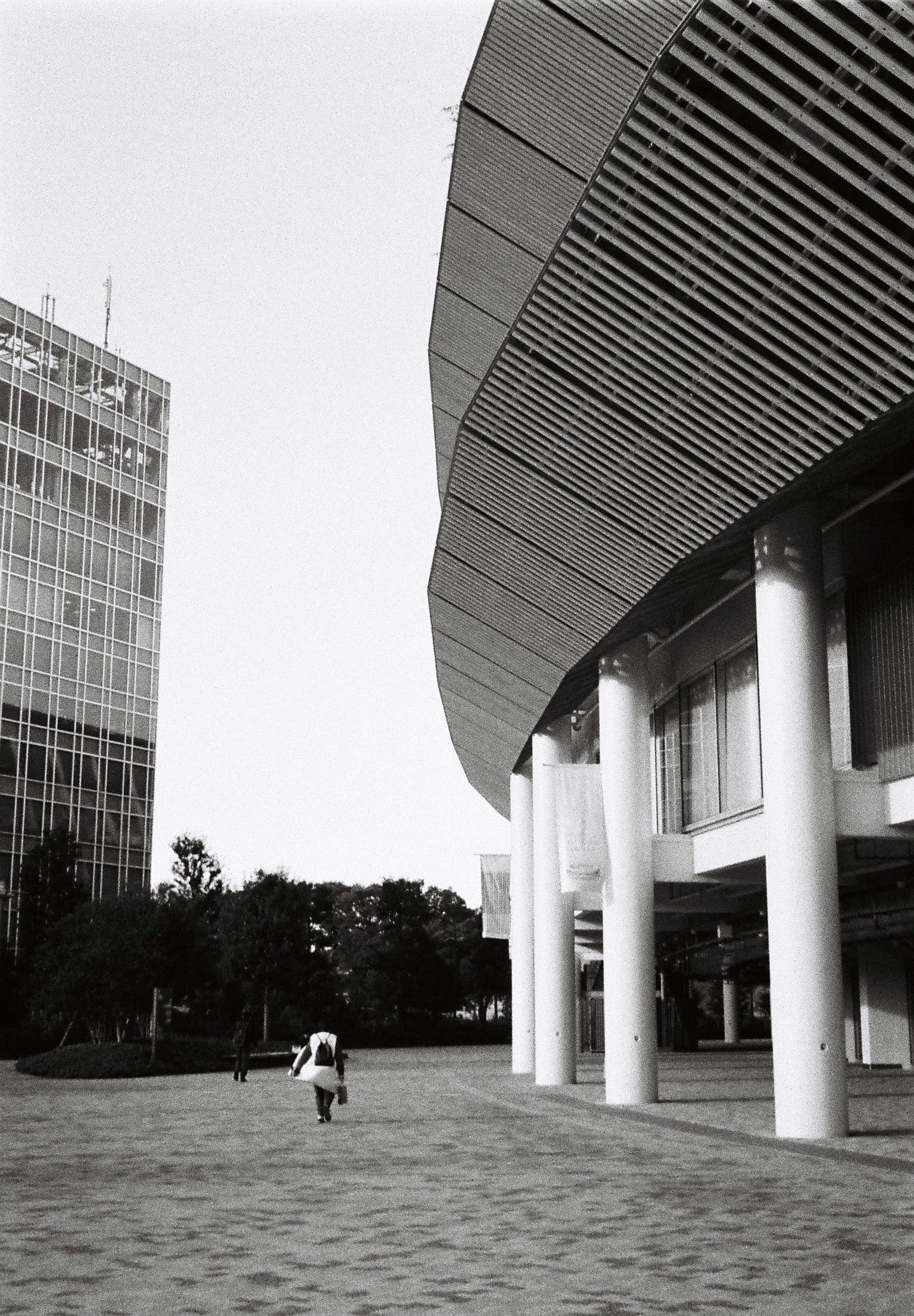 outside the Japan national stadium