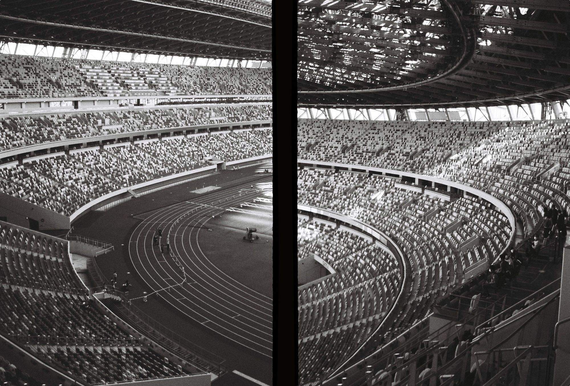 inside the Japan national stadium