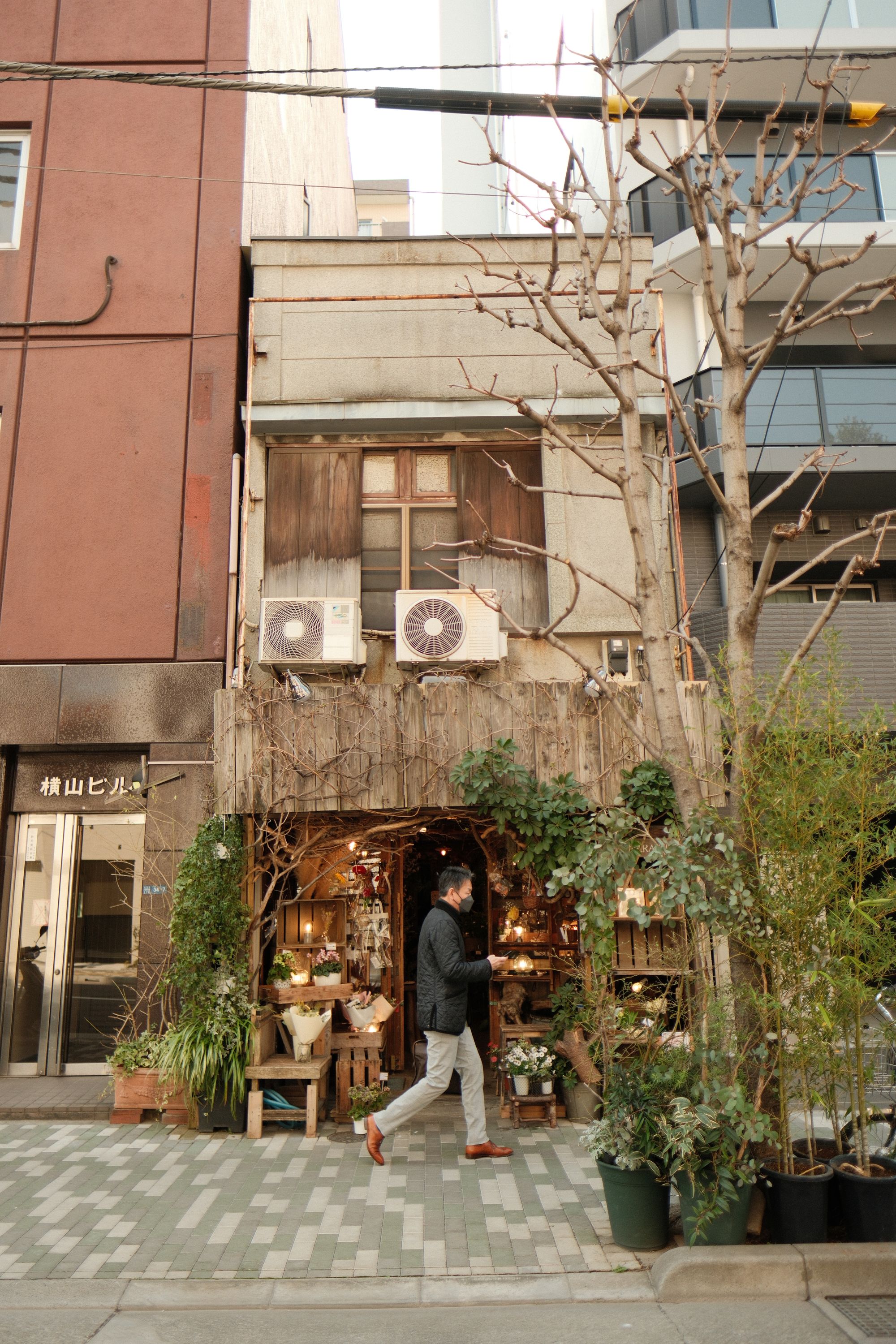 Old and squeezed Tokyo houses